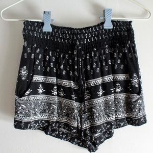 Boho style high waisted shorts